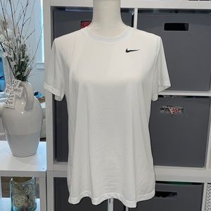 Ladies white Nike Dri-fit top. Size large